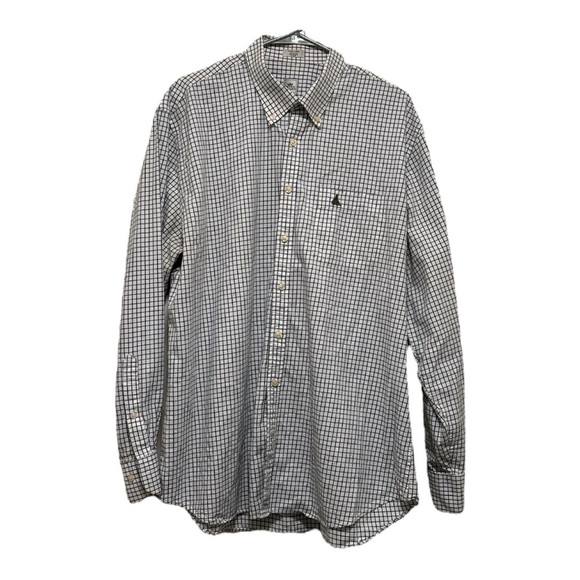 Peter Millar Other - Peter Millar Black and White Checkered Casual Button Down Shirt